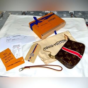 AUTH MY LV Heritage mini Pochette pouchette accessories wristlet Monogram clutch
